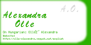 alexandra olle business card